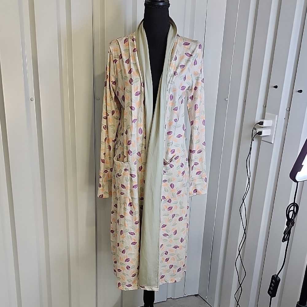 Amibo Floral Long Robe with Pockets Size 36/38 US Medium
